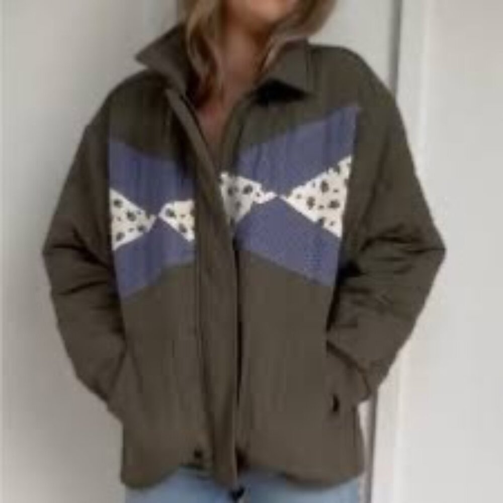 Things Between Parker Parchwork Quilted Jacket Da… - image 3